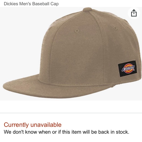 Dickies 874 flat bill hat in tan - Picture 2 of 2
